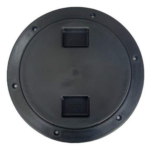Escotilha Tampa Inspeção Pvc Universal 4'' Reforçada Preto