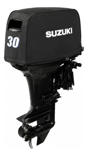Capa Do Capô Para Motor Popa Suzuki 30hp 2024 Em Diante Preto