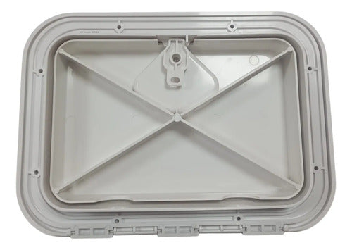 Tampa Escotilha Inspeção Retangular 192x291 Abs Proteção Uv Branco