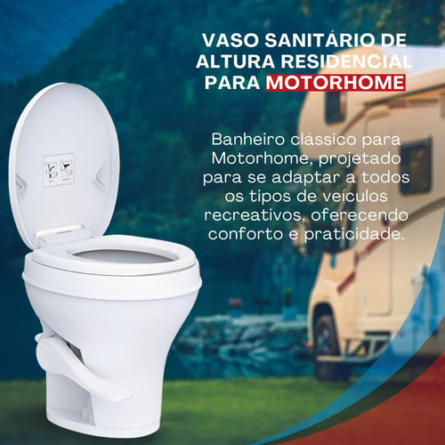 Vaso Sanitário Trailer Motorhome Gravidade C/ Pedal Seaflo