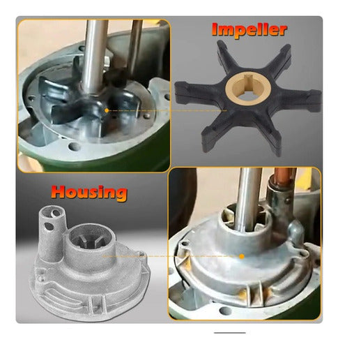 Bomba De Água Completa Johnson Evinrude 10 HP a 25 Hp