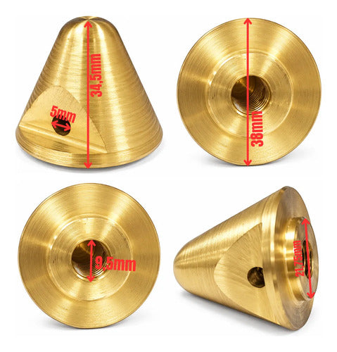 Porca Cone Hélice Estriada Motor Popa Johnson Evinrude 25 Hp Dourado