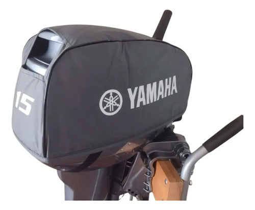 Capa Capô Motor De Popa Yamaha 15 Hp Mod. Fm Cinza