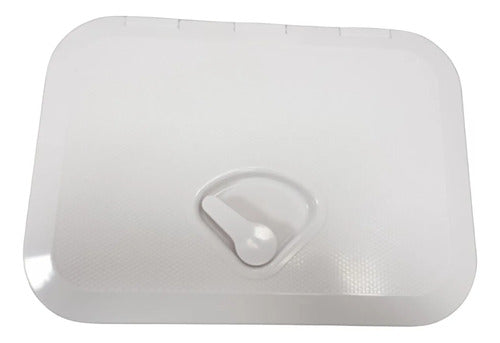 Tampa Escotilha Inspeção Retangular 192x291 Abs Proteção Uv Branco
