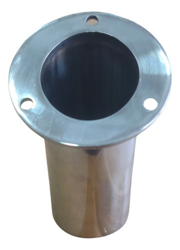 Par Porta Varas Caniço Curto Aço Inox 316 Inclinado S/ Tampa