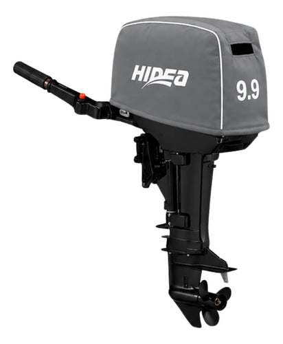 Capa Do Capô Para Motor Popa Hidea 9,9 Hp Cinza