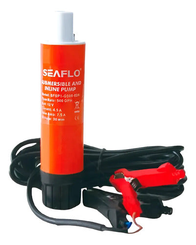 Bomba Submersível Linear Água Salgada Óleo 500gph 12v Seaflo