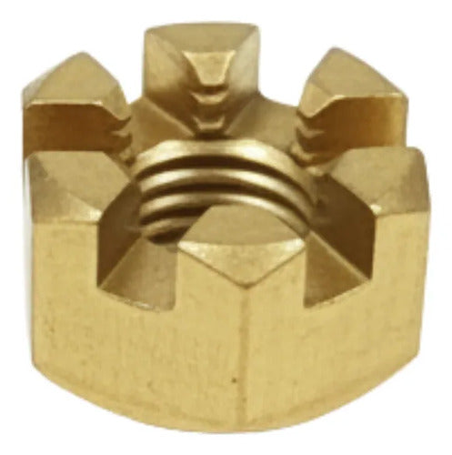 Porca Da Helice Com Cupilha Motor Popa Hidea 9,8hp Original Dourado