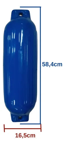 Par Defensa Náutica Inflável G4 16,5 X 58,4cm Barco Lancha Azul