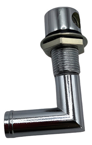 Respiro Curvo P/ Tanque De Combustível 5/8  Aço Inox barco