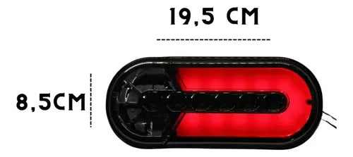 Par De Lanternas Full Led Carretinha 3 Funções Top Luz Placa