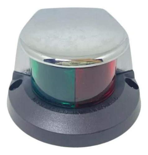Luz De Navegação Iluminação Proa Bicolor Bombordo Cromada 12V