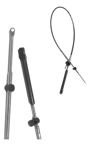 Cabo Comando G1 Motor De Popa Mercury 16 Pés Quicksilver Cinza