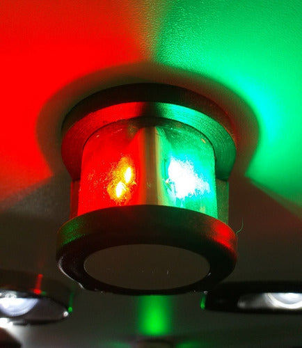 Luz De Navegação De Proa Bicolor Barco Lancha Led Arieltek