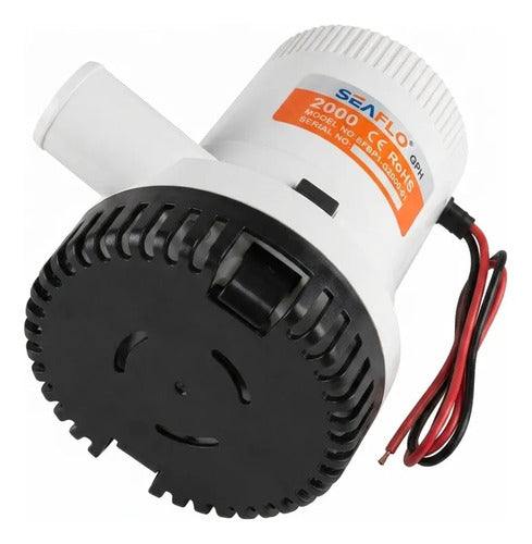 Bomba De Porão 2000 Gph 7570 Litros Hora Seaflo Barco 24v 8a