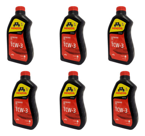 Óleo Menzoil Tcw3 Motor De Popa Barco Lancha 2 Tempos 6 L