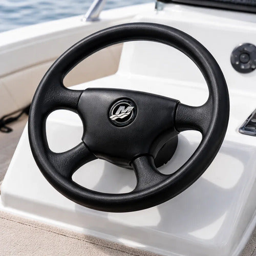 Volante Nautico Para Barcos E Lanchas Mercury 33cm Preto
