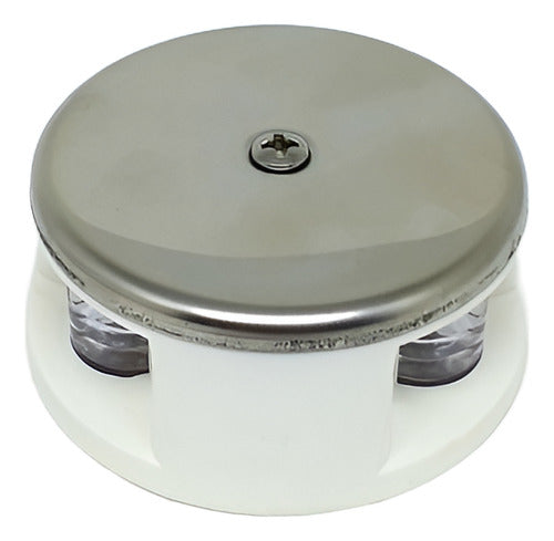 Luz Navegação Proa Bicolor 12v Inox Barcos Lanchas Branco Arieltek