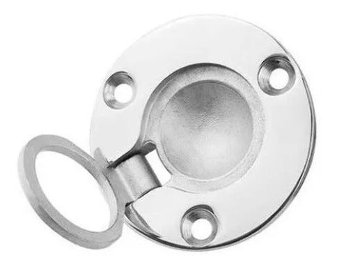 Puxador De Tampas Portas Em Inox 5 Cm Redondo Barco Lancha