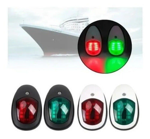 Luz Navegação Bb E Be Par Plástico 12v Led Barcos Lanchas Arieltek