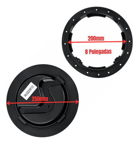 Escotilha Com Sacola Abs 8  Protecao Uv Vibe Caiaque Barco Preta