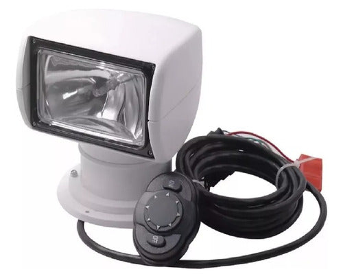 Farol De Busca Direcional C/ Controle 100w 12v Barco Lancha