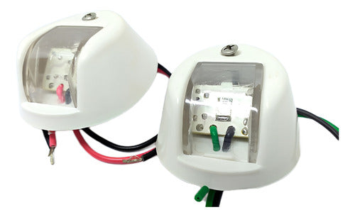 Luz De Navegação Barcos Lanchas Led Selado Branco Arieltek