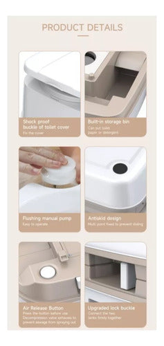 Banheiro Químico Vaso Portátil Multifuncional Luxo 18 L Seaflo