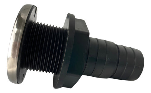Saída De Costado Naylon Reta  1-1/8  Capa Inox