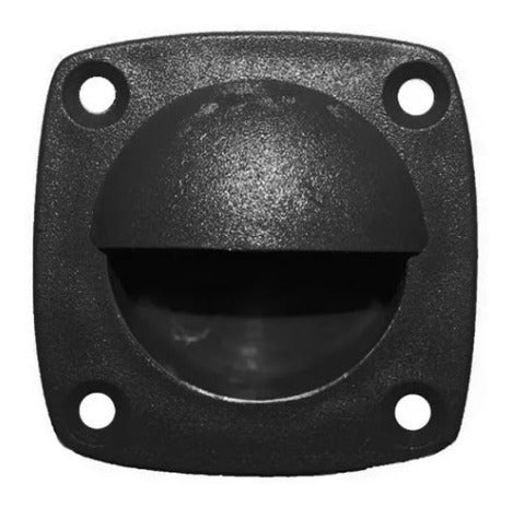 Kit 4 Puxador Para Tampa Viveiros Barcos Pesca Lancha 7,5cm Preto