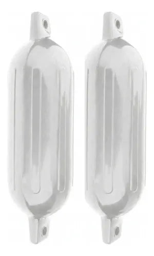 Par Defensa Náutica Inflável G6 25,4 X 76,2 Cm Barco Lancha Par Branco