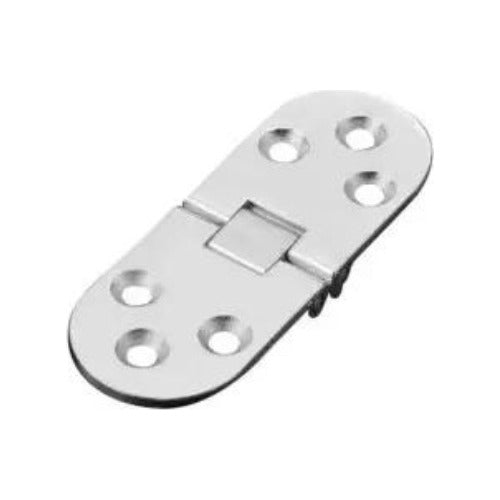 Dobradiça Redonda 6 Furos Tampas Porta Aço Inox Barco Lancha