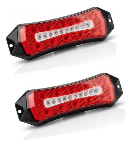 Par Lanterna Traseira Led Carretinha Trailer Reboque