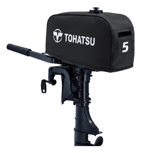 Capa Do Capô Para Motor Popa Tohatsu 5 Hp Preto