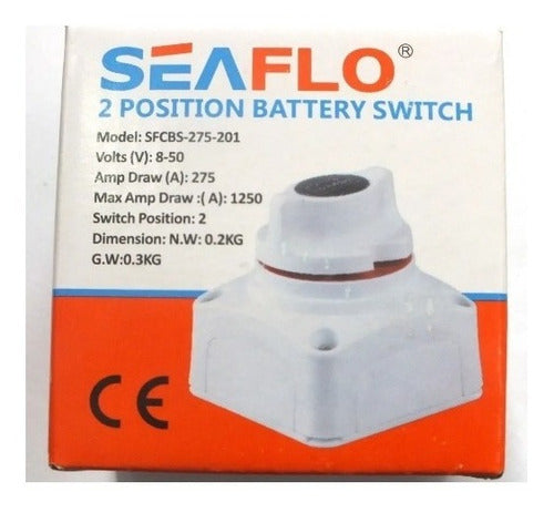 Chave Geral Náutica Uma Bateria 275A até 1250 Amp Seaflo