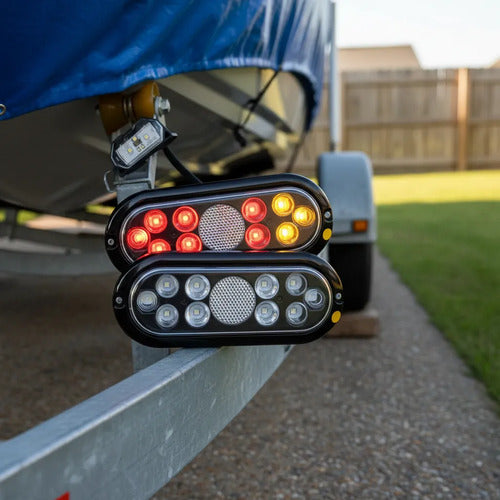 Lanterna  Led Carretinha Reboque  Par Homologada Com Luz de Placa