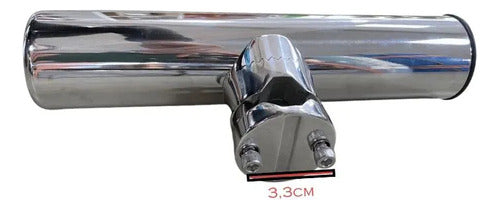 Porta Vara De Pescar Caniço Ajustável Inox P/ Guarda Mancebo