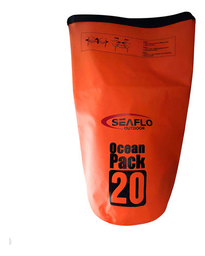 Bolsa Saco Estanque Impermeável 20 L Laranja Camping Náutica Seaflo
