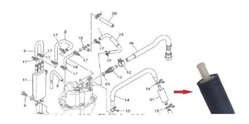 Kit Filtros Motor Popa Yamaha 40hp 50hp 60hp 90hp 115hp 4t