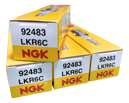 Kit 4 Velas De Ignição Lkr6c Motor De Popa Hidea 130/150 4t