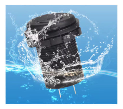 Tomada Carregador Usb Led Duplo a Prova D' Água Barco Lancha