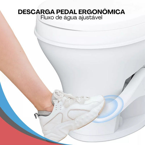 Vaso Sanitário Trailer Motorhome Gravidade C/ Pedal Seaflo