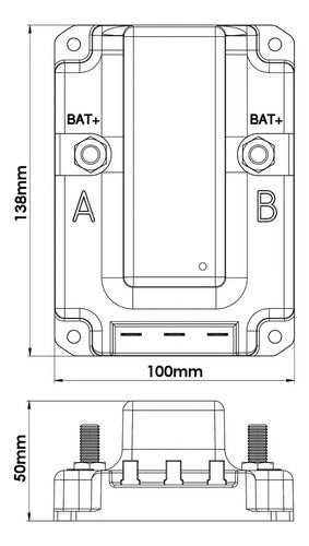 Relé Automatico De Carga Isolador De Baterias 140a 12/24vdc