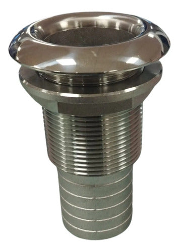 Saída Entrada Dreno De Agua Costado Aço Inox Conector 1.1/2