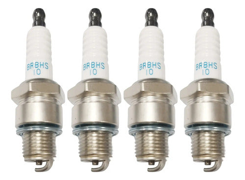 4 Velas Br8hs-10 Para Motor Popa Mercury 50 Hp