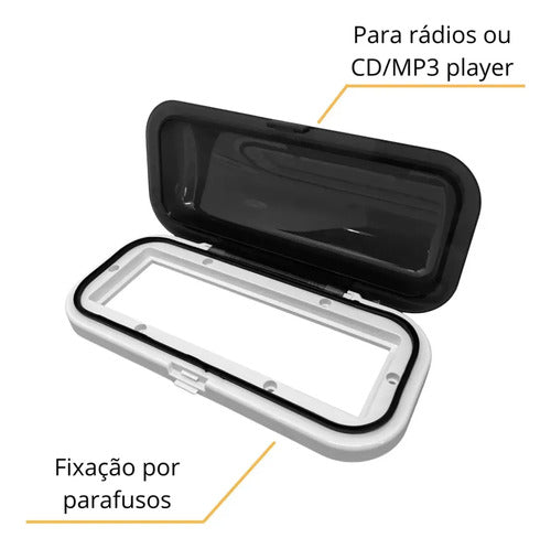 Protetor Frontal Som Radio Toca Cd Maritimo Barcos Lanchas