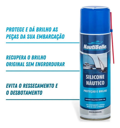 Silicone Náutico Nautibelle 300 Ml Lancha Barco Jet 6 Un