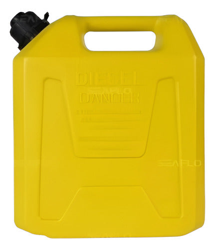 Tanque Galão Combustível 5 Litros Amarelo C/ Bico P/ Controle Seaflo