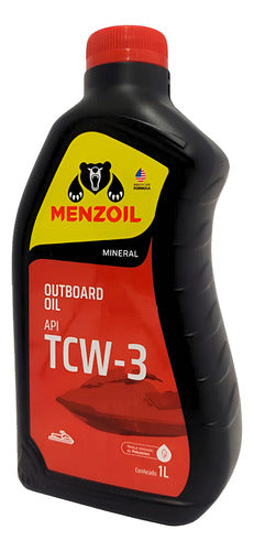 Óleo Menzoil Tcw3 Para Motor De Popa Barco Lancha 2t 1 L