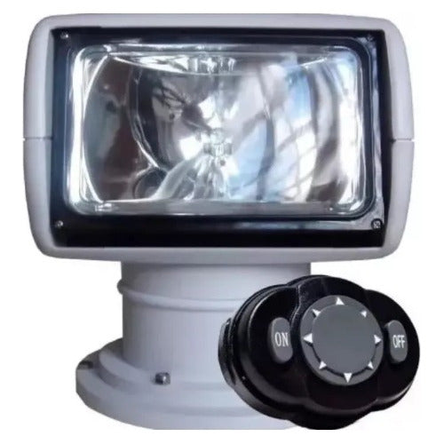 Farol De Busca Direcional C/ Controle 100w 12v Barco Lancha
